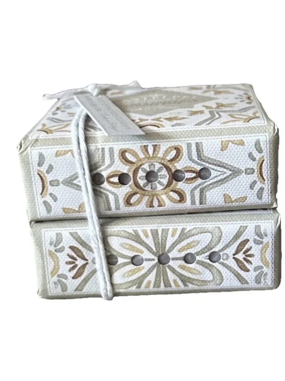 Castelbel Almond & Goat's Milk Scented Soap - White & Gold Set of 2